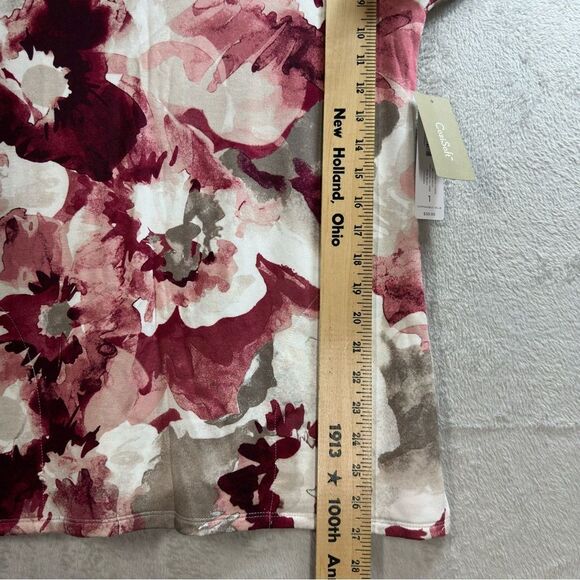 Chico’s Cozisoft Floral Pullover Tunic Top Mock Neck Women’s M (1) New With Tags - Picture 7 of 9